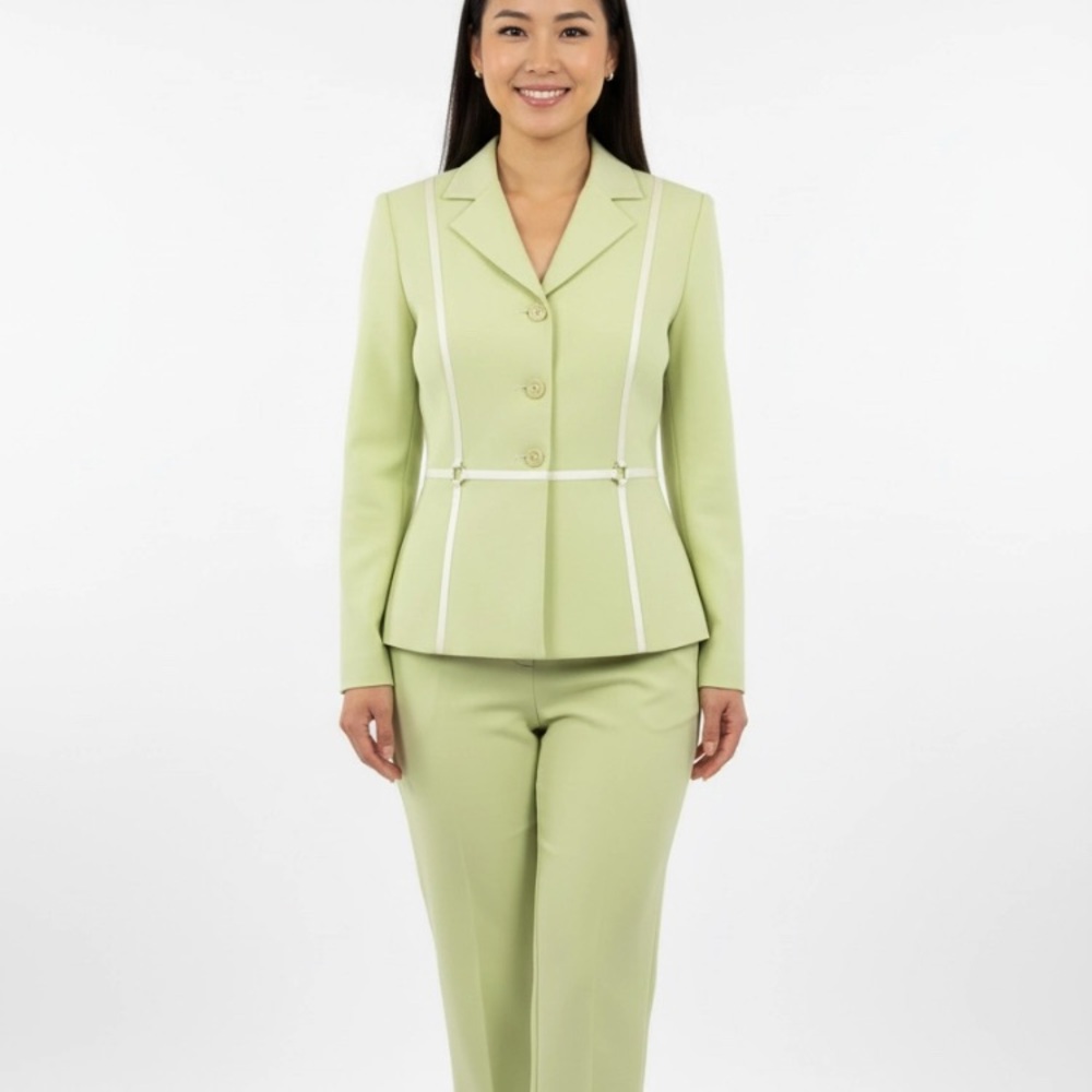SUNNY NAMES STUDIO Ladies Light Pastel Green Pantsuit 8 NET